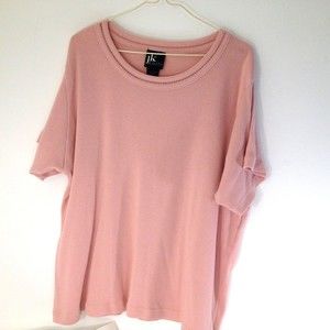 Vintage JK KNITS Embellished Scoop Collar Top Shirt Size 18/20